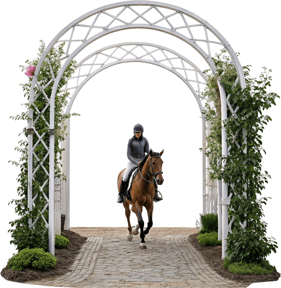 Cavalière au centre équestre